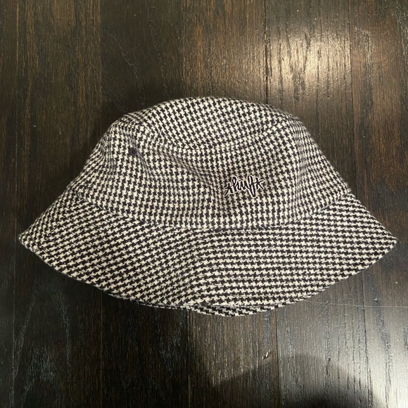 Huf Black and White Tweed Bucket Hat